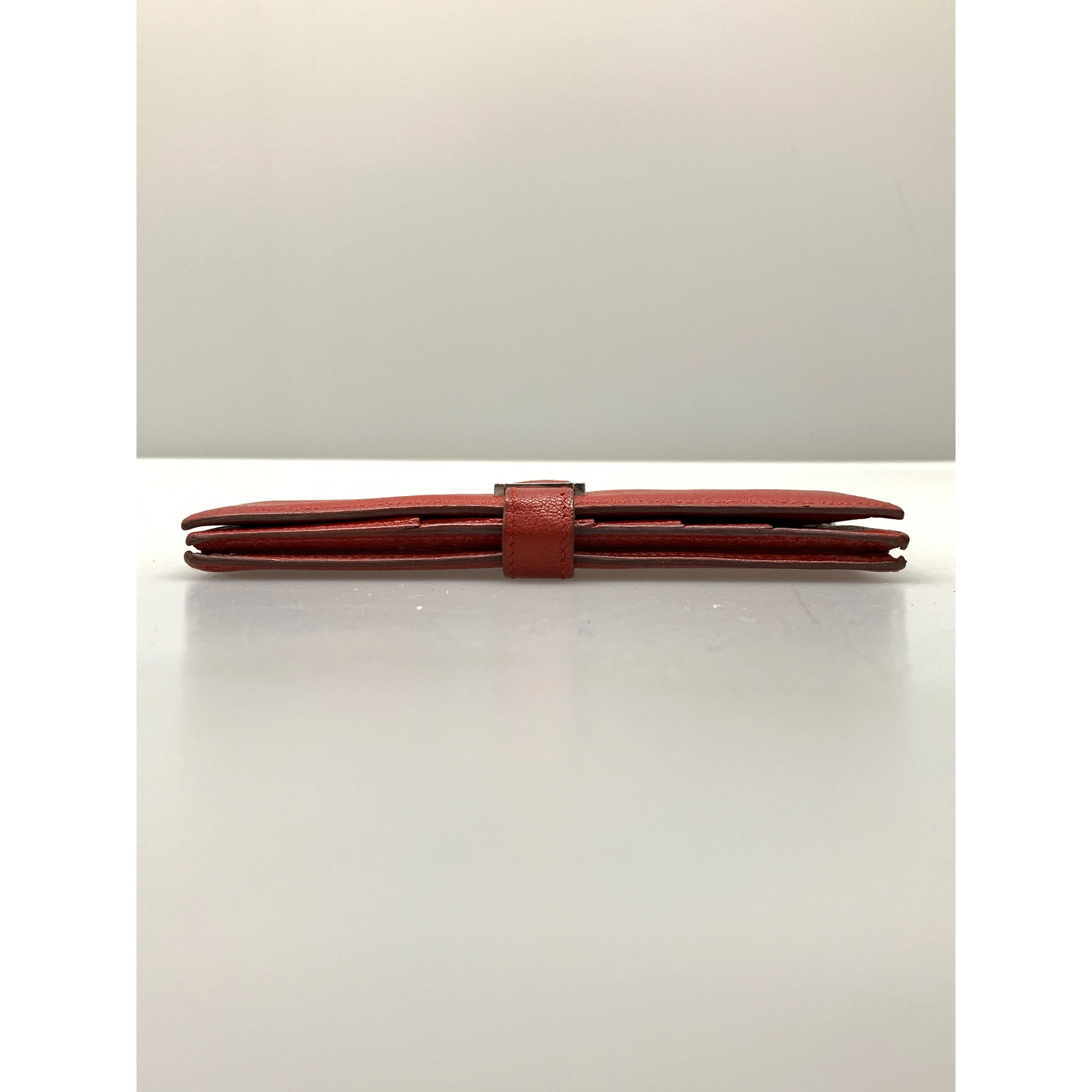 #HERMES/Long Wallet/RED/Leather