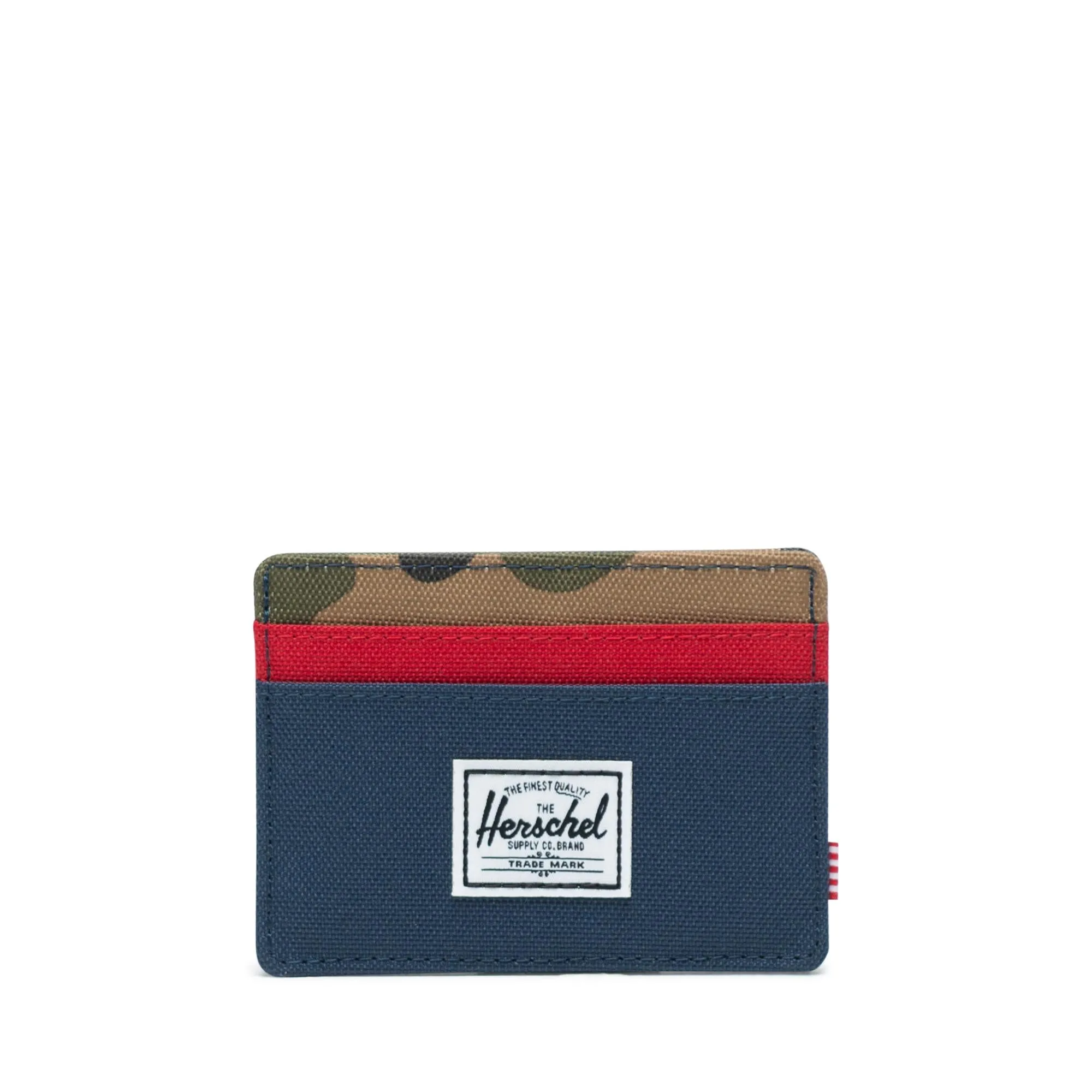 Herschel Charlie RFID Woodland Camo/Navy/Red