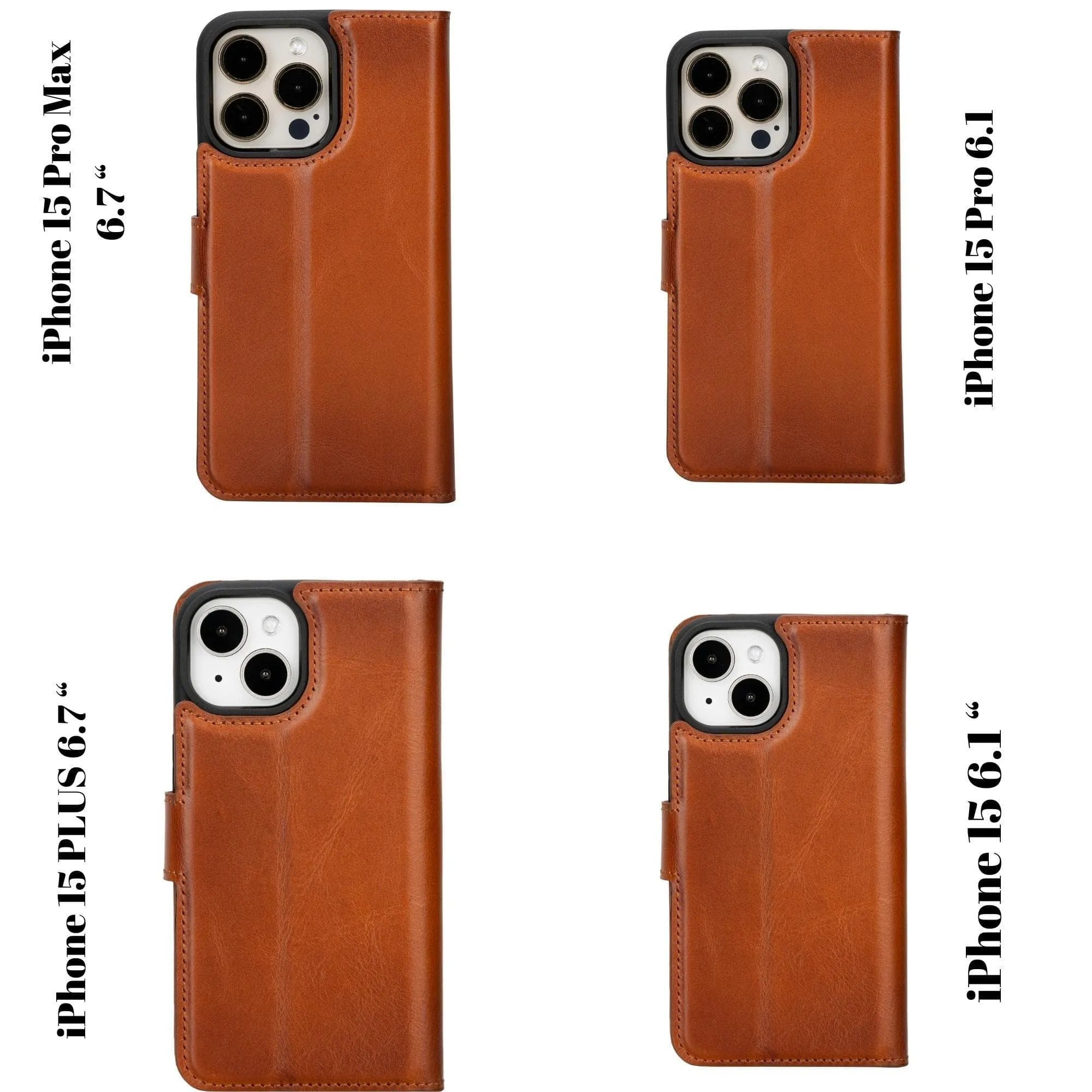 iPhone 15 Leather Wallet Cases with MagSafe