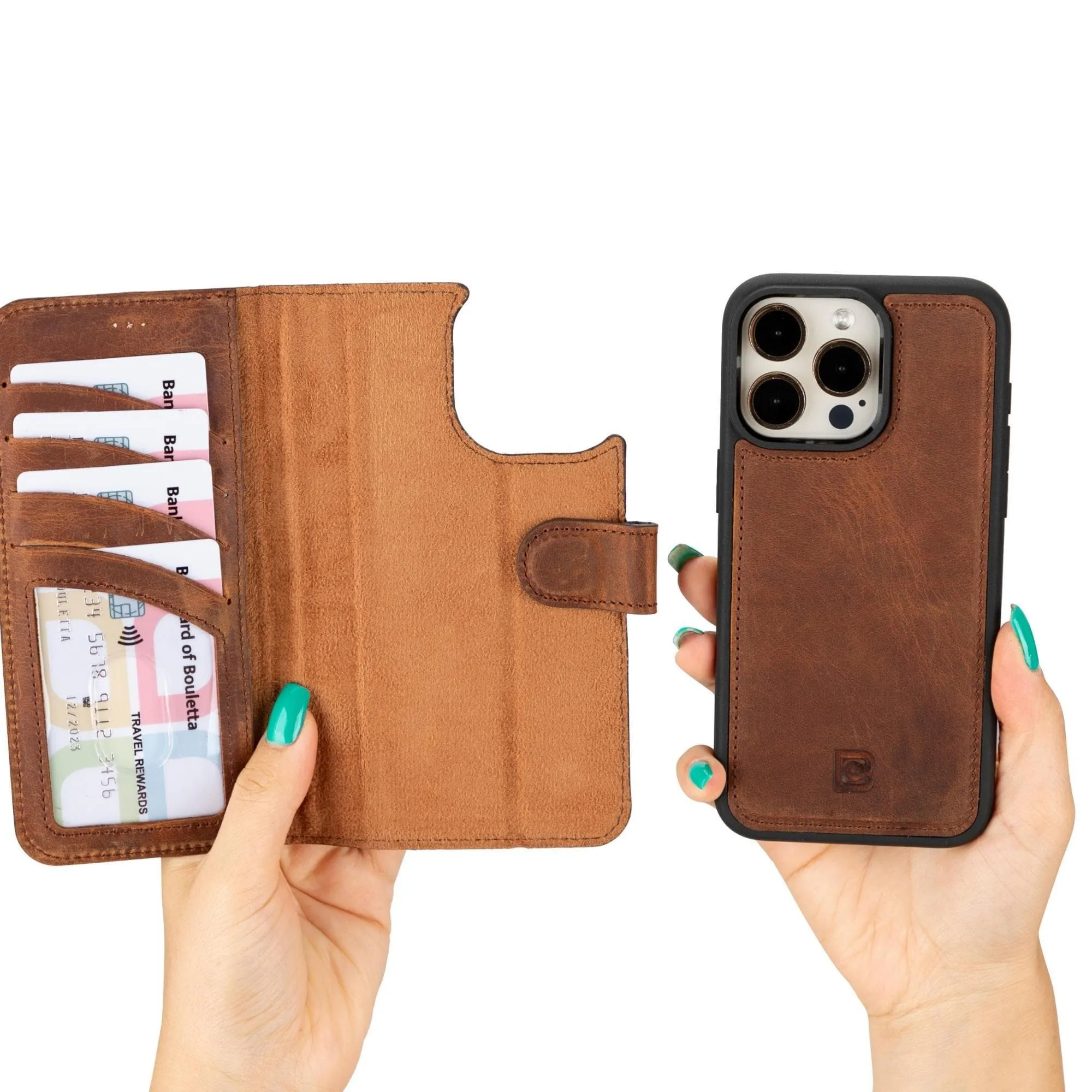 iPhone 15 Leather Wallet Cases with MagSafe