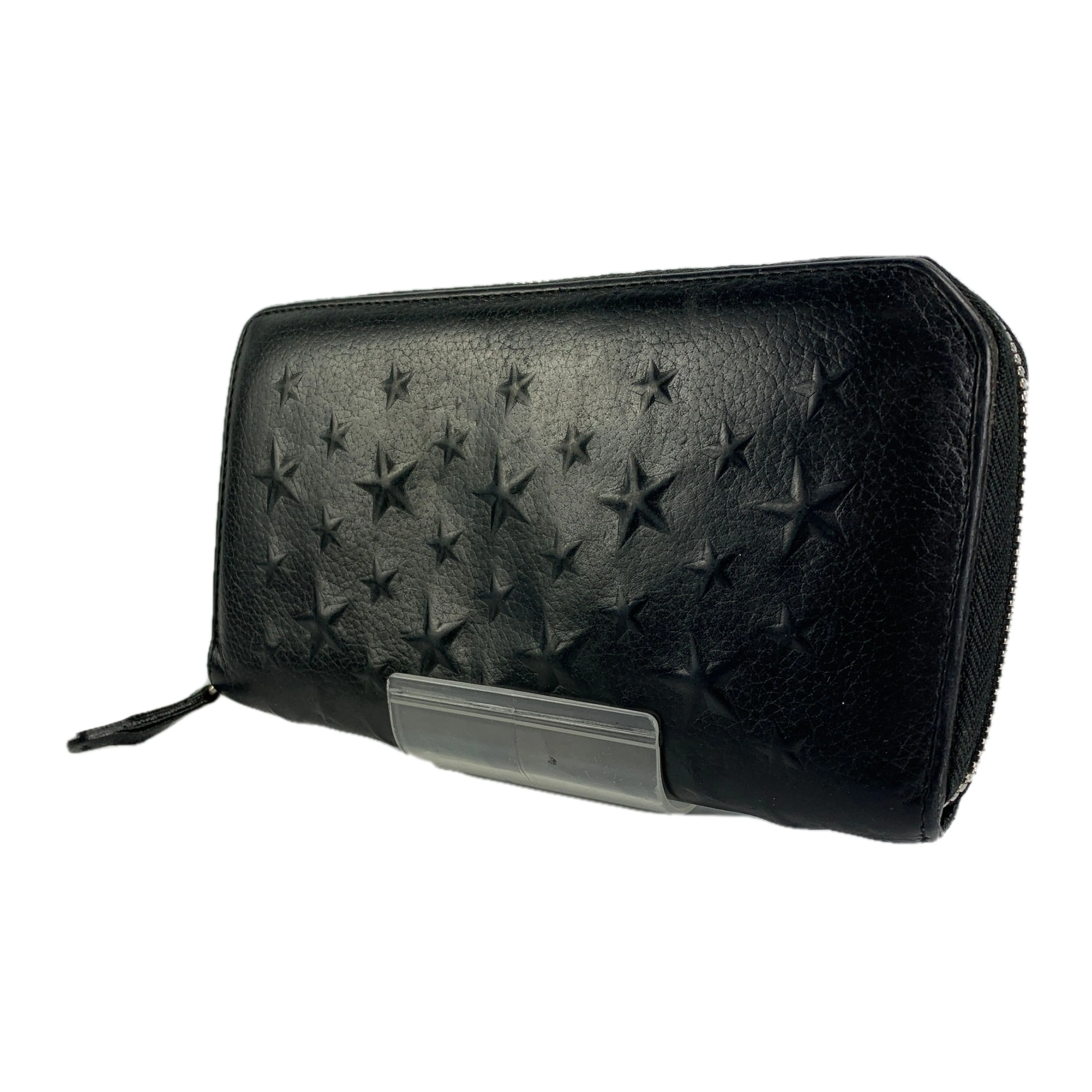 #JIMMY CHOO/Long Wallet/BLK/Leather