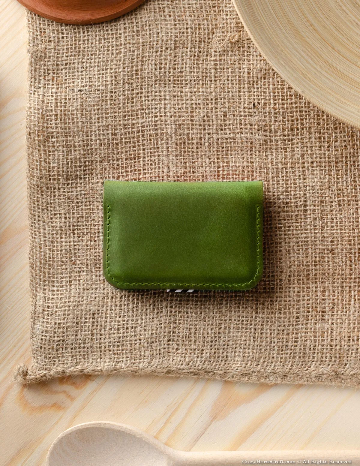 Leather Business & Credit Card Holder / Wallet | Alpine Green