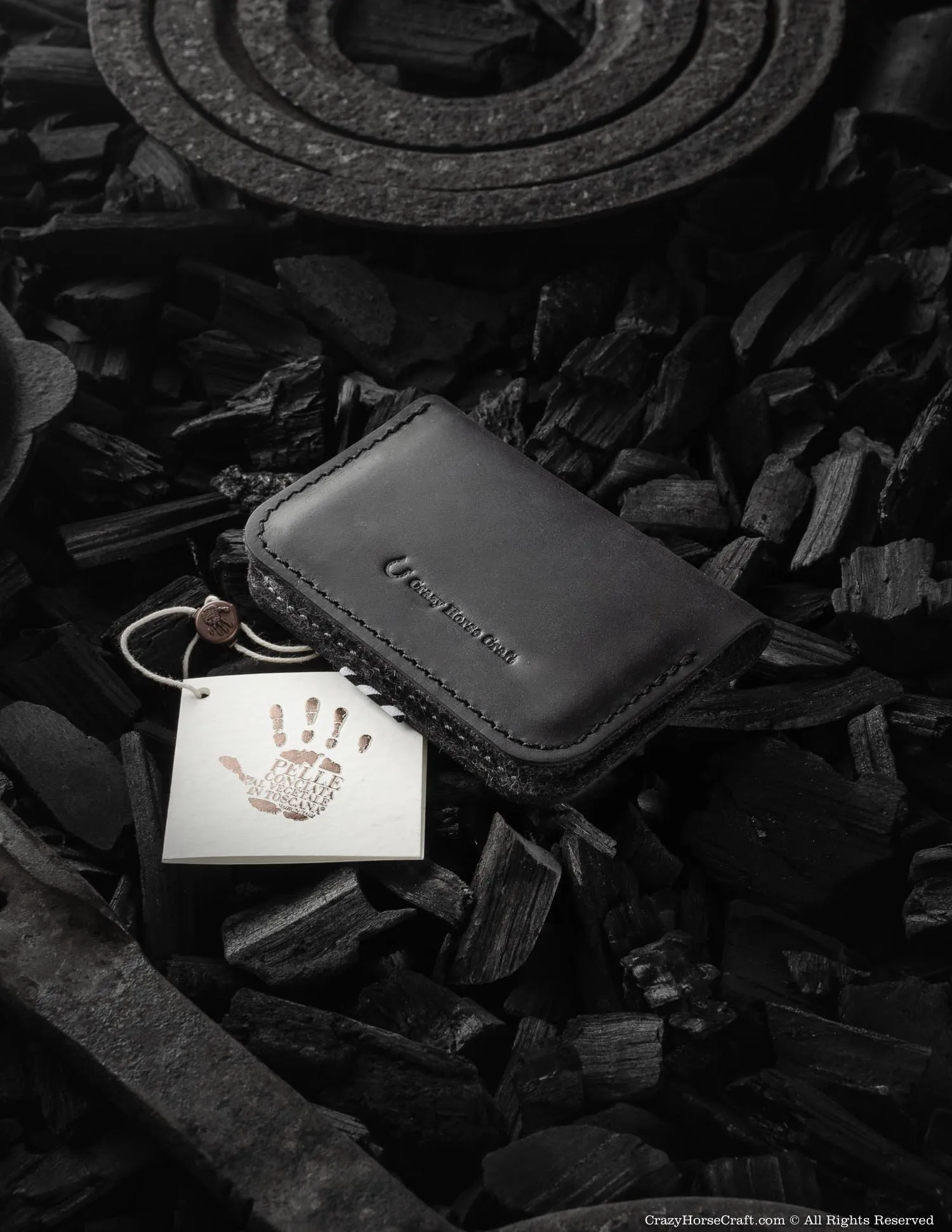 Leather Business & Credit Card Holder / Wallet | Carbon Black