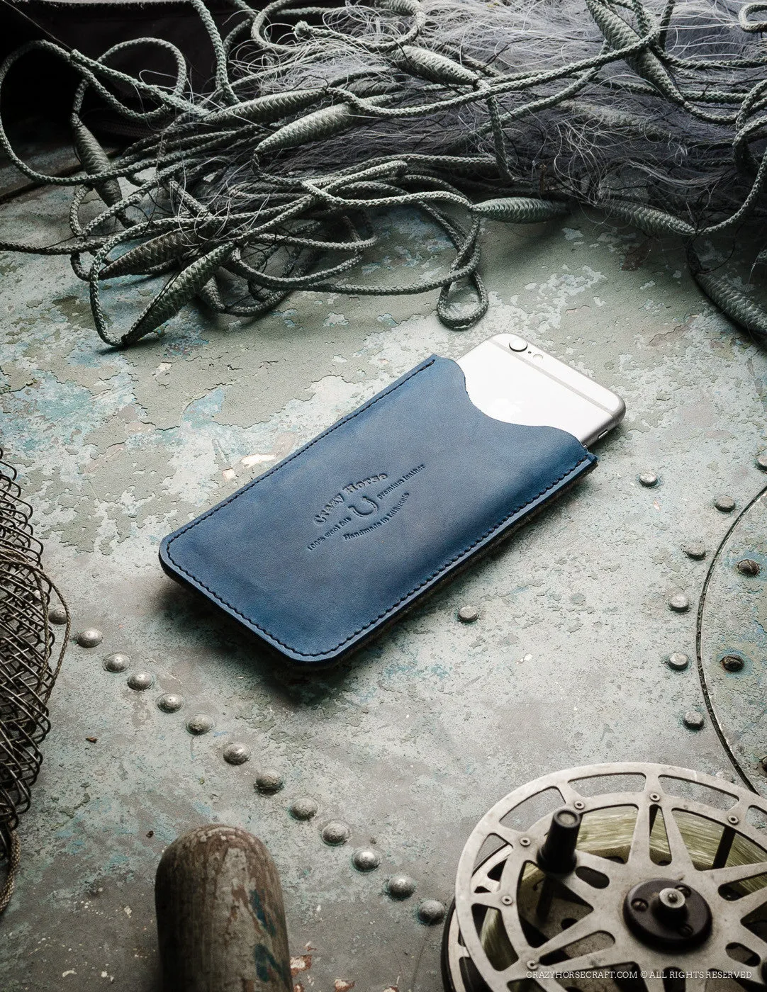 Leather iPhone Case with Card Pocket | OceanBlue