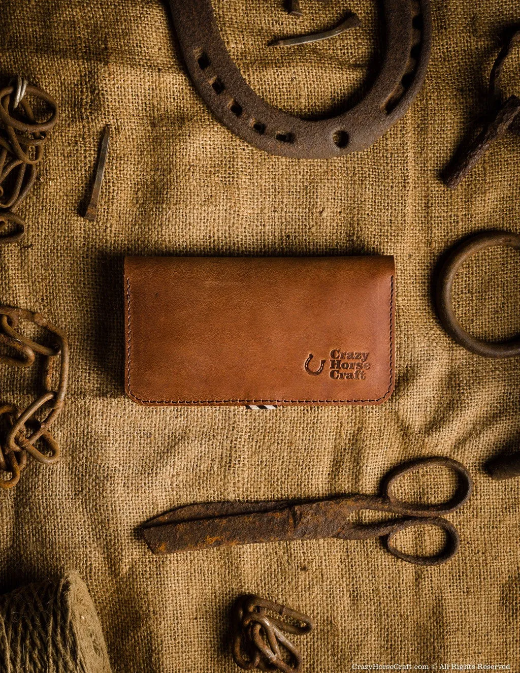 Leather Two iPhones Case / Wallet | Classic Brown