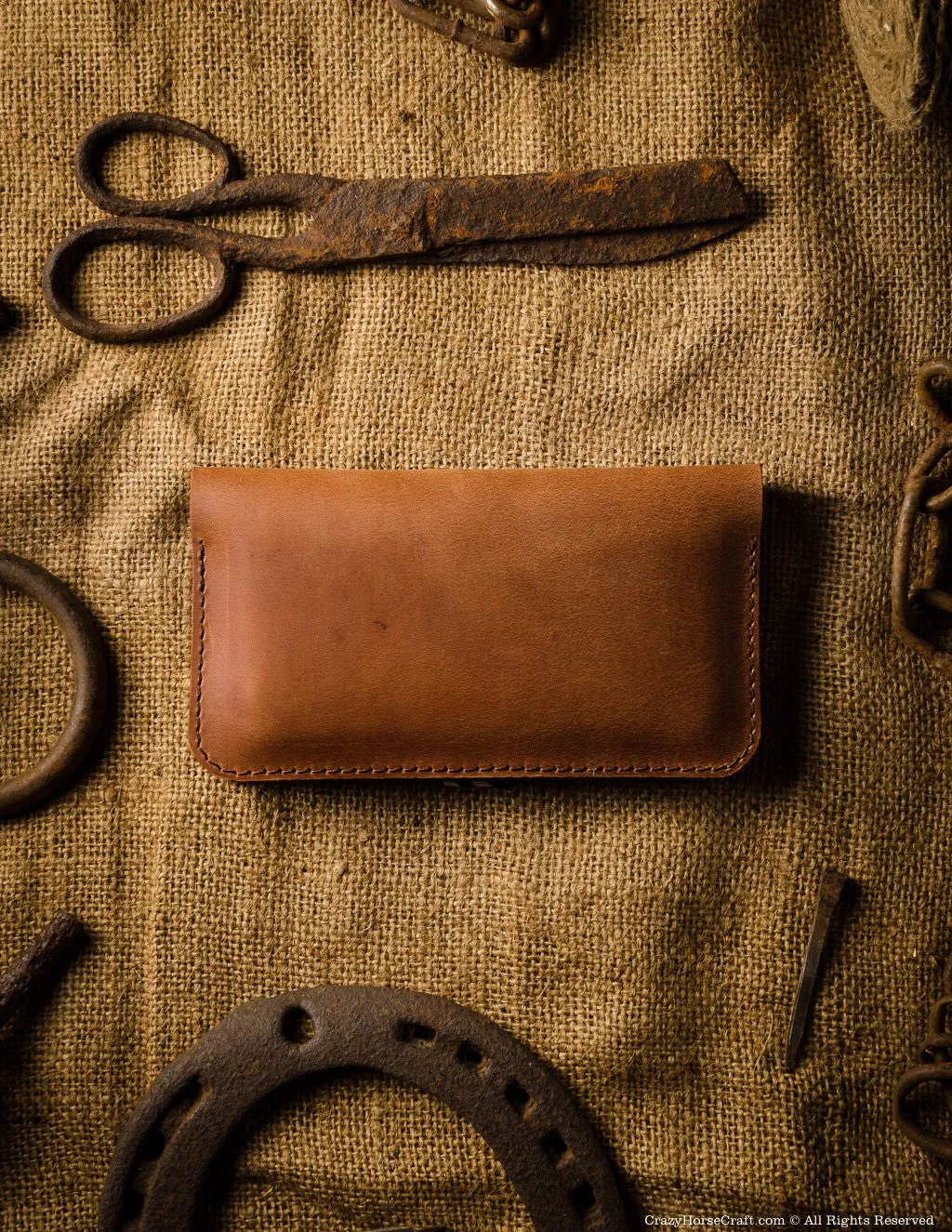 Leather Two iPhones Case / Wallet | Classic Brown