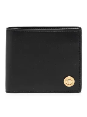 logo-plaque leather wallet