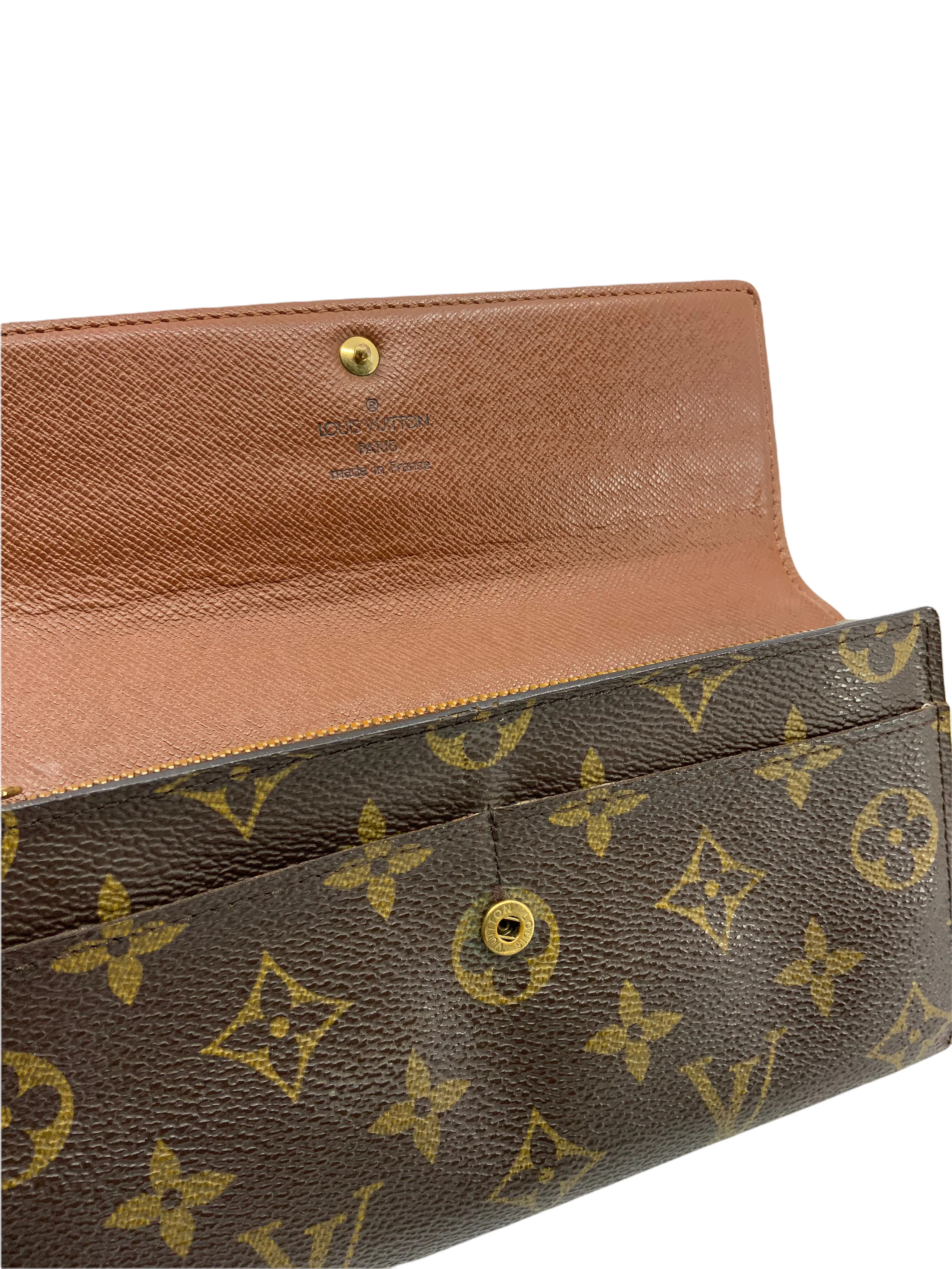 Louis Vuitton Monogram Canvas Long Flap Wallet