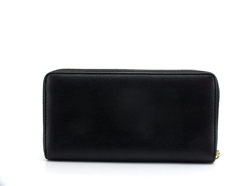 MANILA GRACE Portafoglio Wallet Zip Nero D301