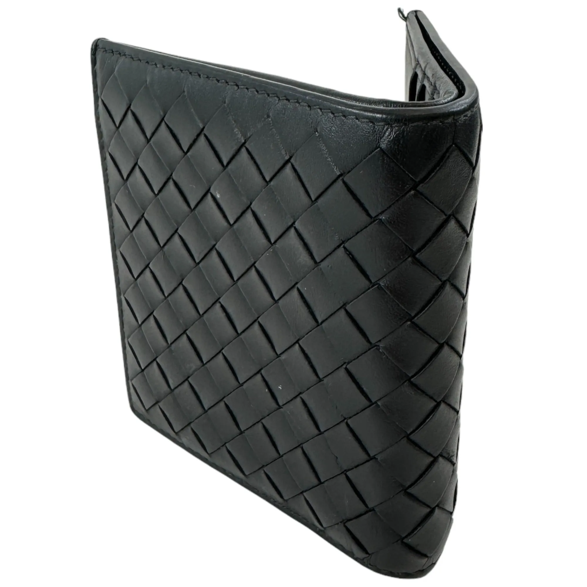 Men's Intrecciato Woven Wallet Black