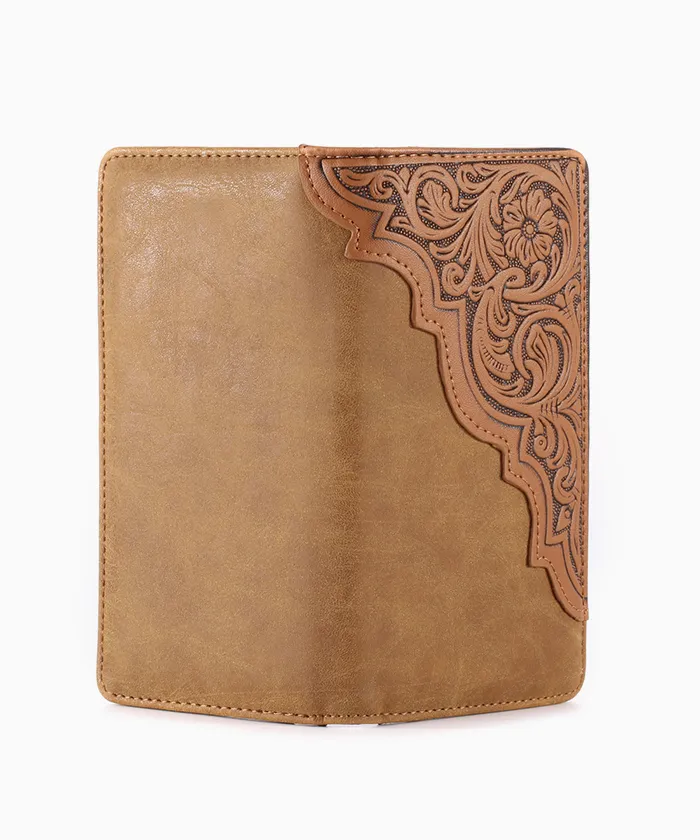 Montana West Embossed Floral Long Bifold Wallet