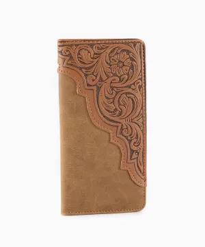 Montana West Embossed Floral Long Bifold Wallet