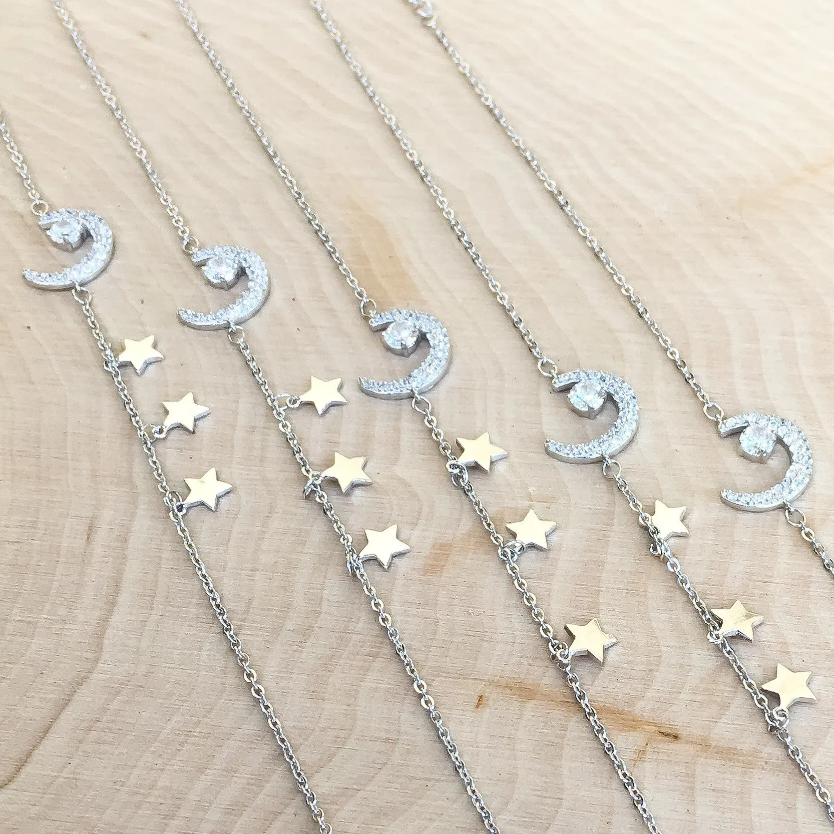 Moon and Stars Charm Bracelet