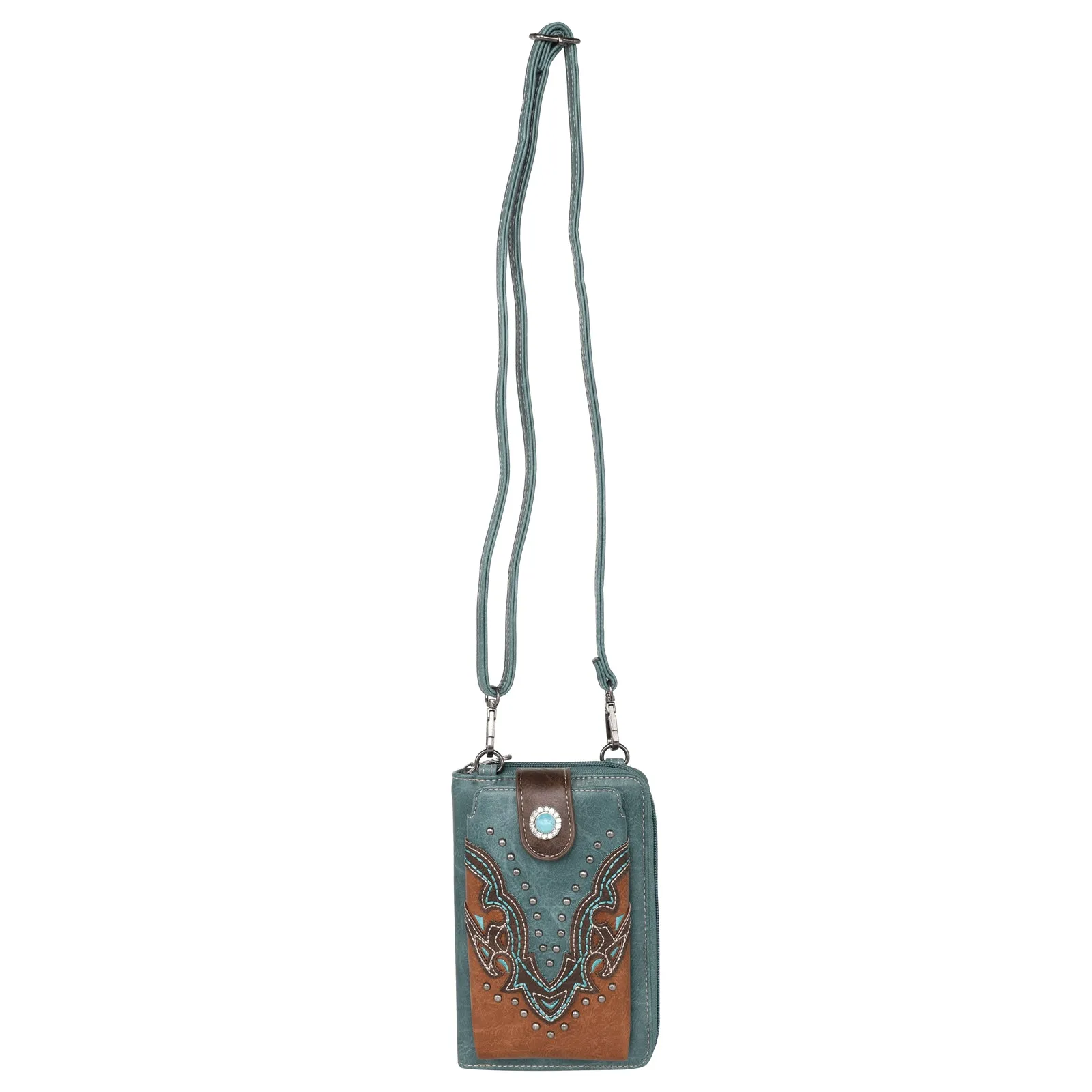 MW1144-183 Montana West Cut-out Collection Phone Wallet/Crossbody