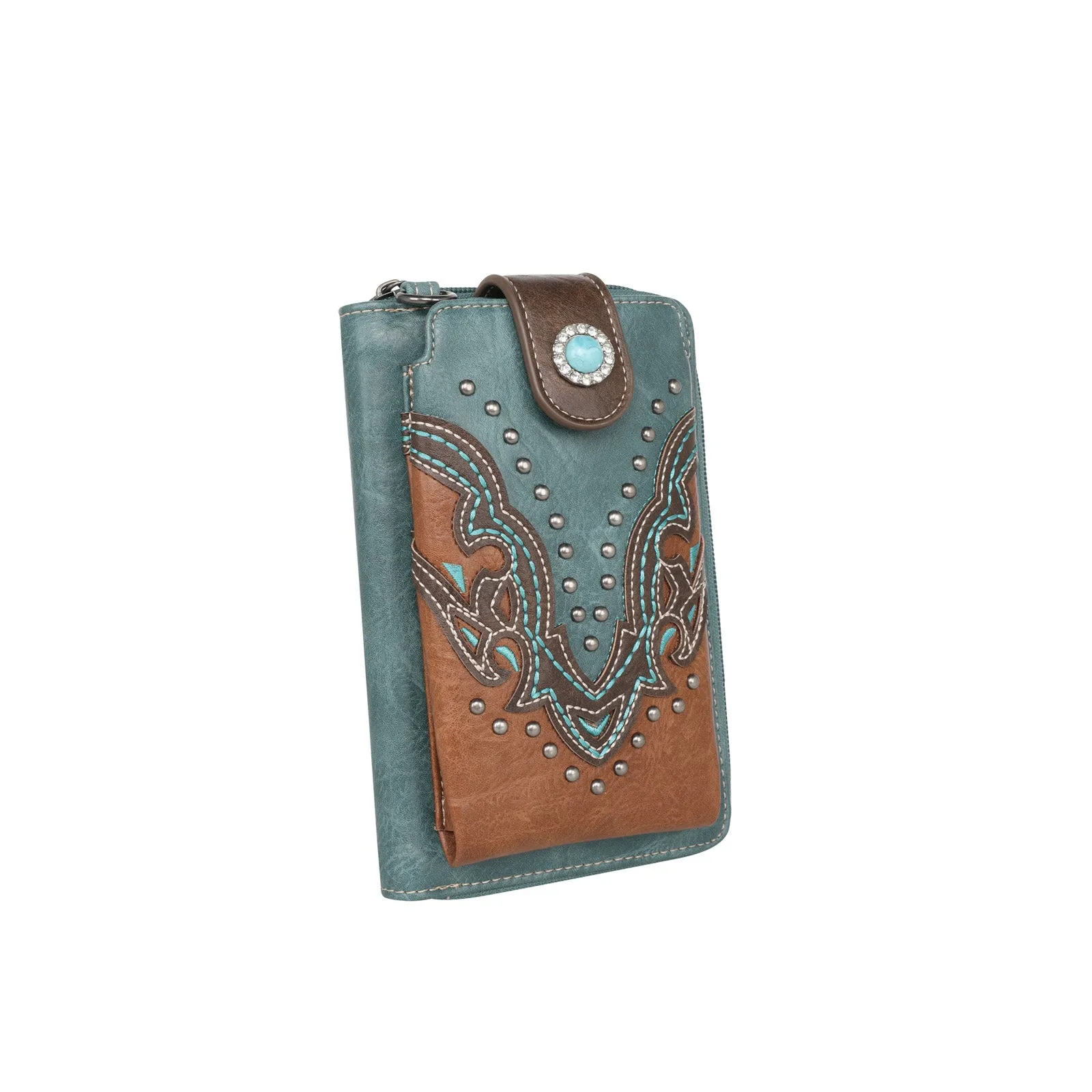 MW1144-183 Montana West Cut-out Collection Phone Wallet/Crossbody