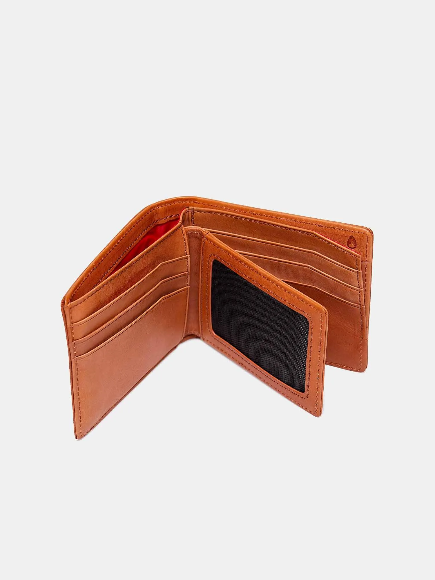 Nixon Pass Leather Coin Wallet - Saddle