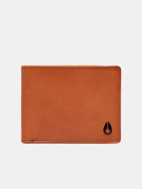 Nixon Pass Leather Coin Wallet - Saddle