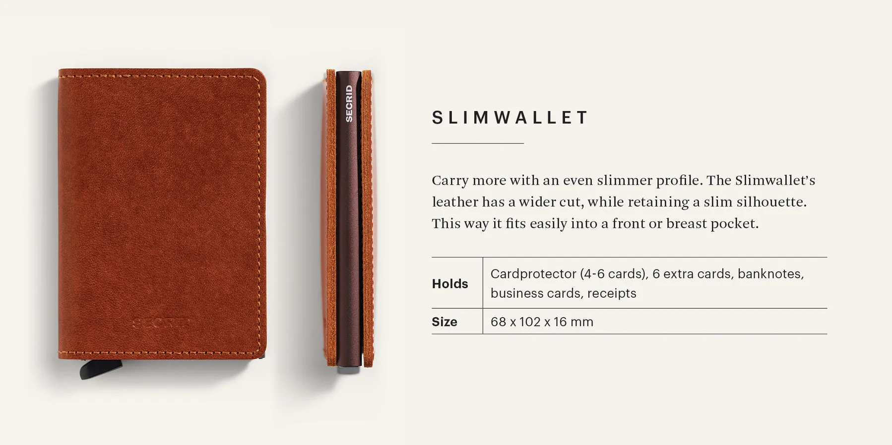 Premium Slim Wallet Emboss Lines