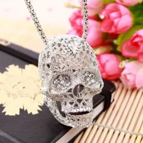 Prisoner in Your Skull White Crystal Necklace