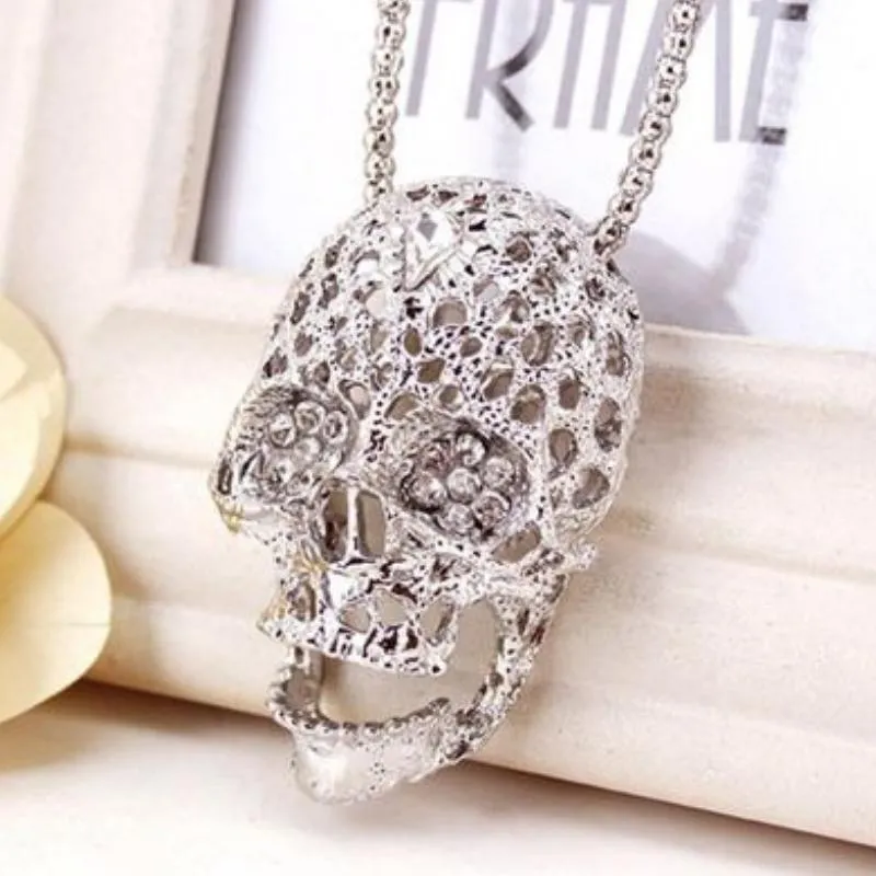 Prisoner in Your Skull White Crystal Necklace