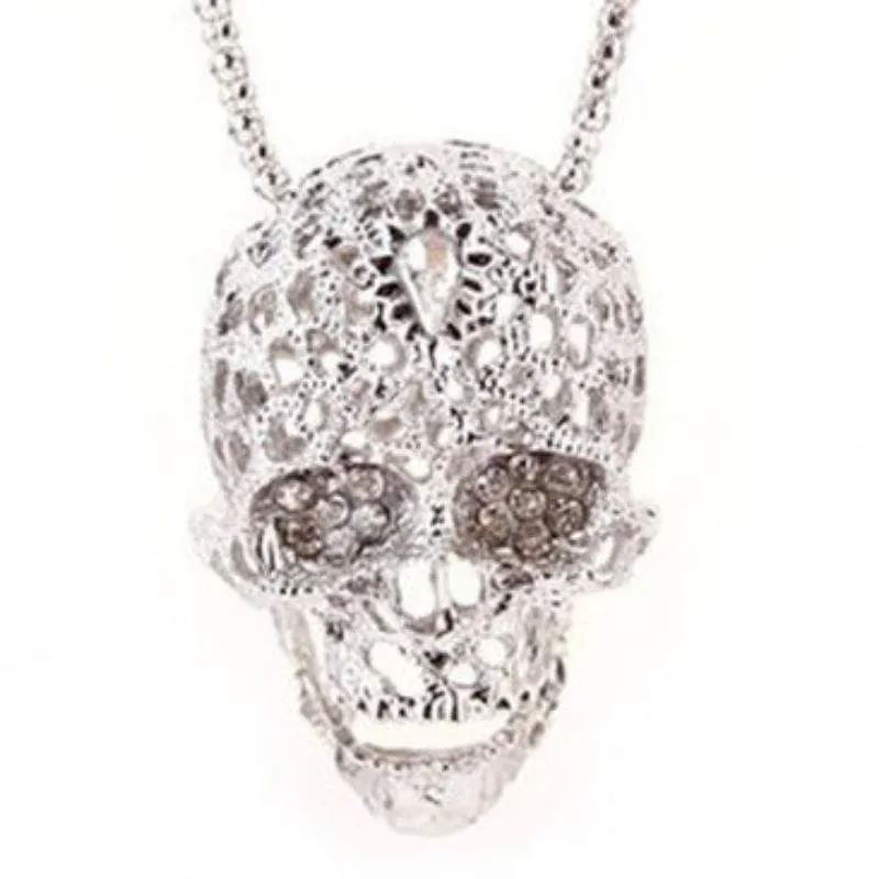 Prisoner in Your Skull White Crystal Necklace