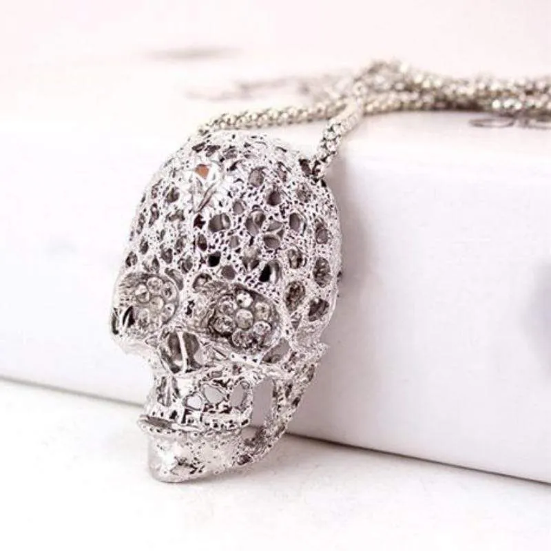 Prisoner in Your Skull White Crystal Necklace