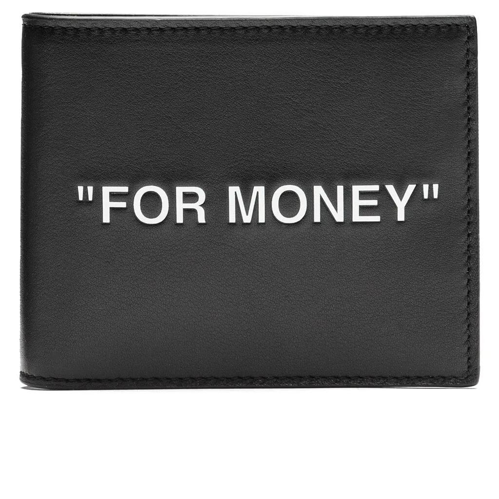 Quote Bifold Wallet - Black/White