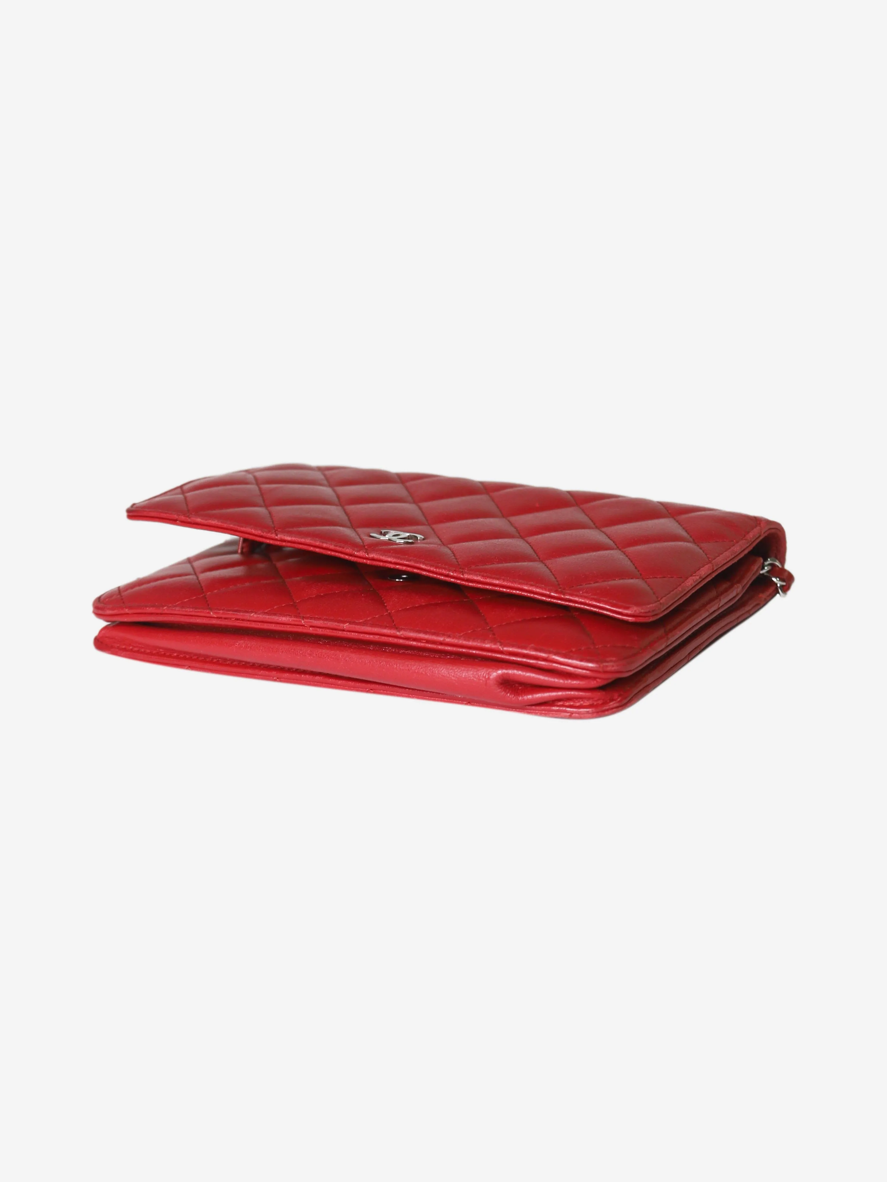 Red lambskin 2014 Wallet On Chain