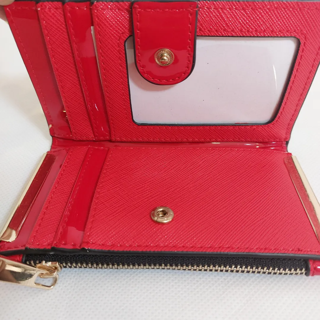 River Island Red Leatherette Bi-fold Wallet | Like New |