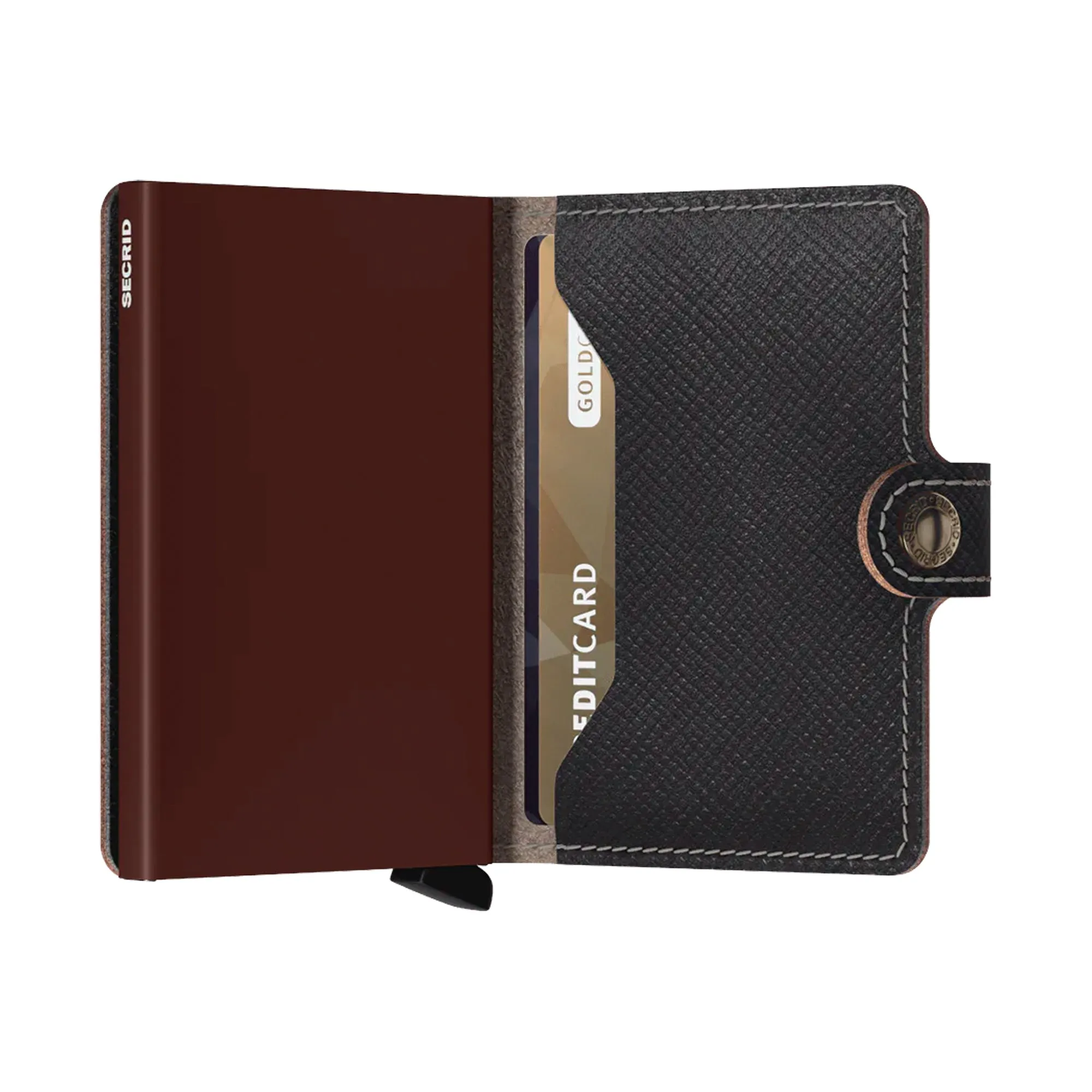 Secrid Mini Wallet Saffiano Brown