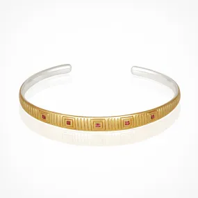 Sila Cuff - Rhodolite - Gold