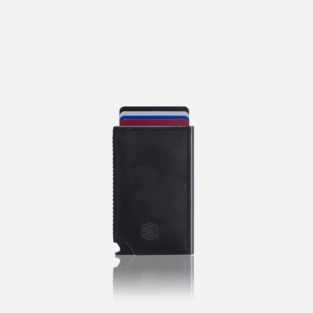 Slim Card Slide Wallet, Black Camo