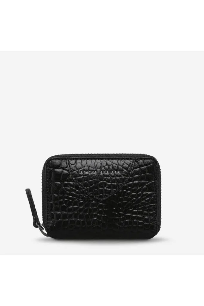 Status Anxiety - Wayward - Wallet - Black Croc Emboss