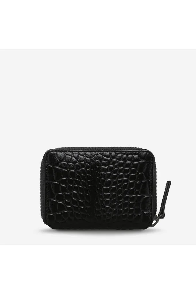 Status Anxiety - Wayward - Wallet - Black Croc Emboss