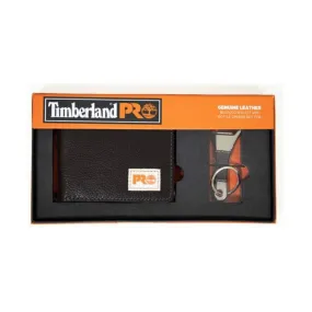 Timberland Pro Leather Black Bifold Wallet with Built-In Bottle Opener