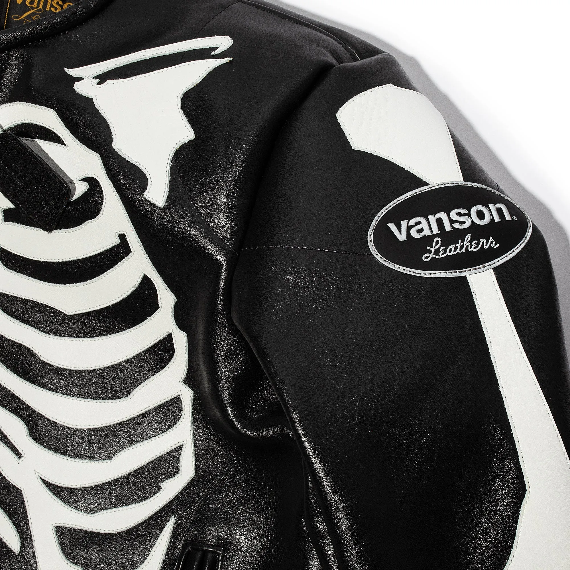 Vanson Leathers Mens Bones Flat Jacket