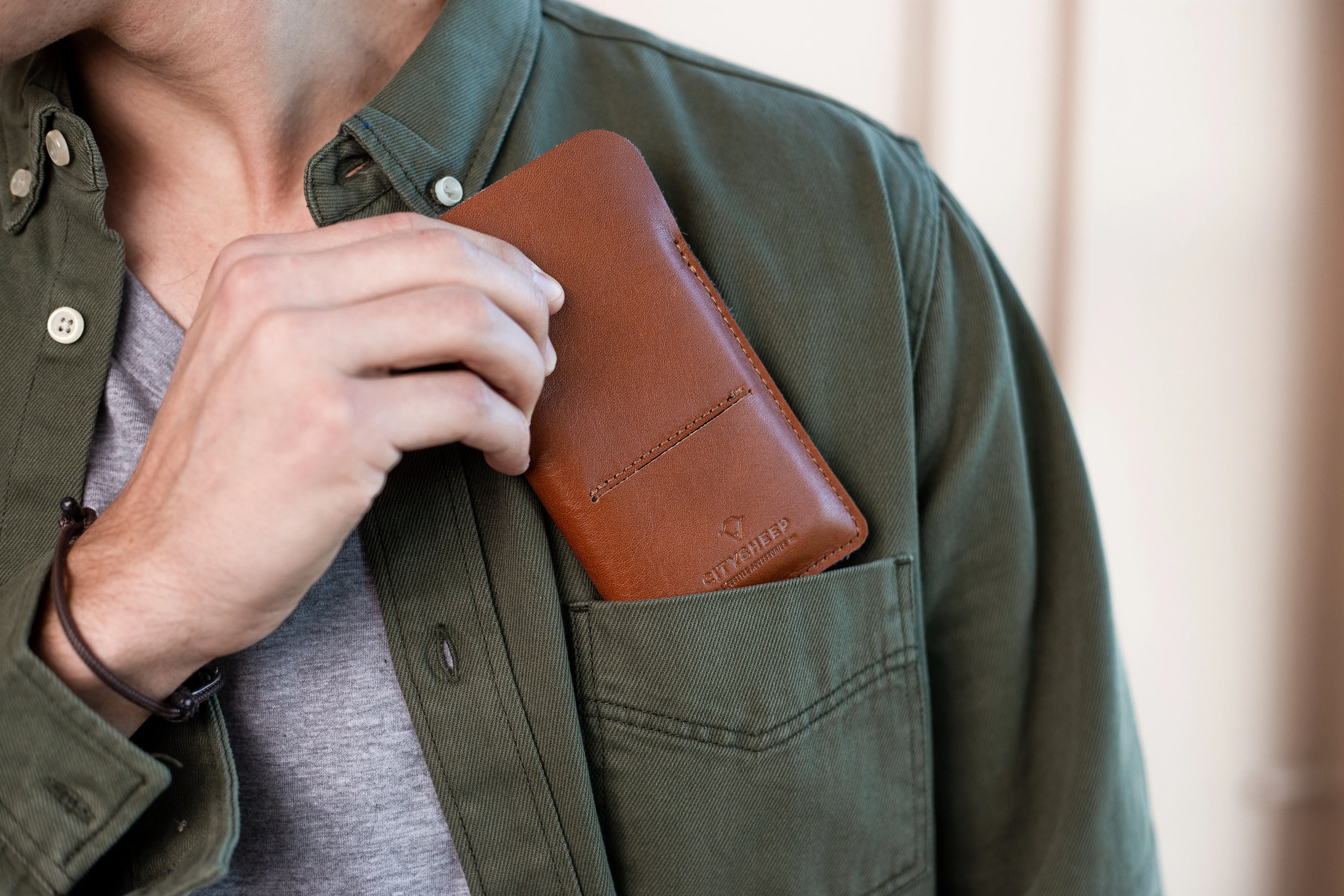 Wallet case for iPhone/ Vegetable Tanned