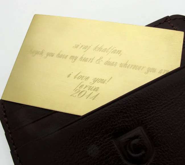 Wallet Insert Card - Anniversary Gift for Men