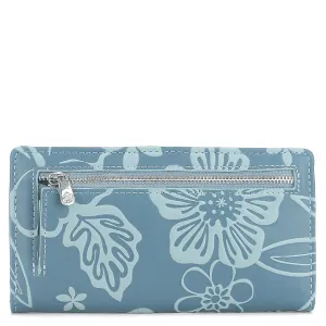 Wallet Teyla Cherry Blossom Embossed Blue