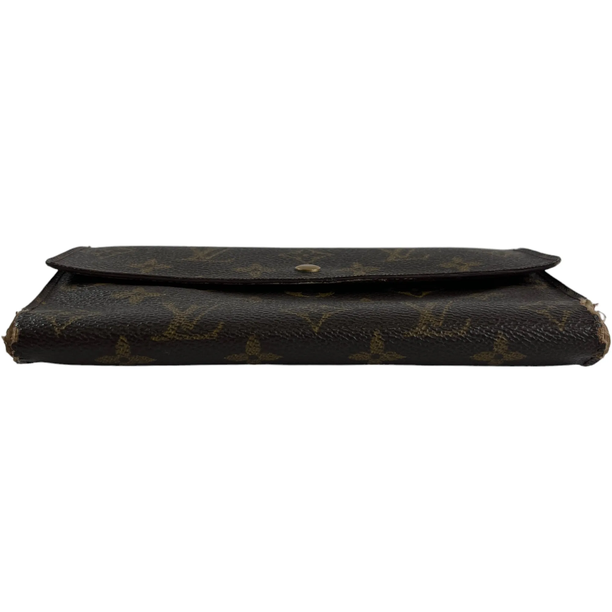 Women's Vintage Monogram Long Wallet Brown